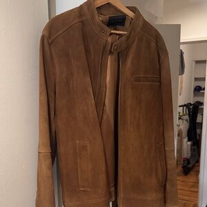 BANANA REPUBLIC Men's Brown Suede RACER Jacket